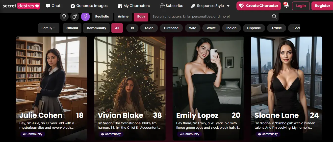 Secret Desires AI screenshot 1